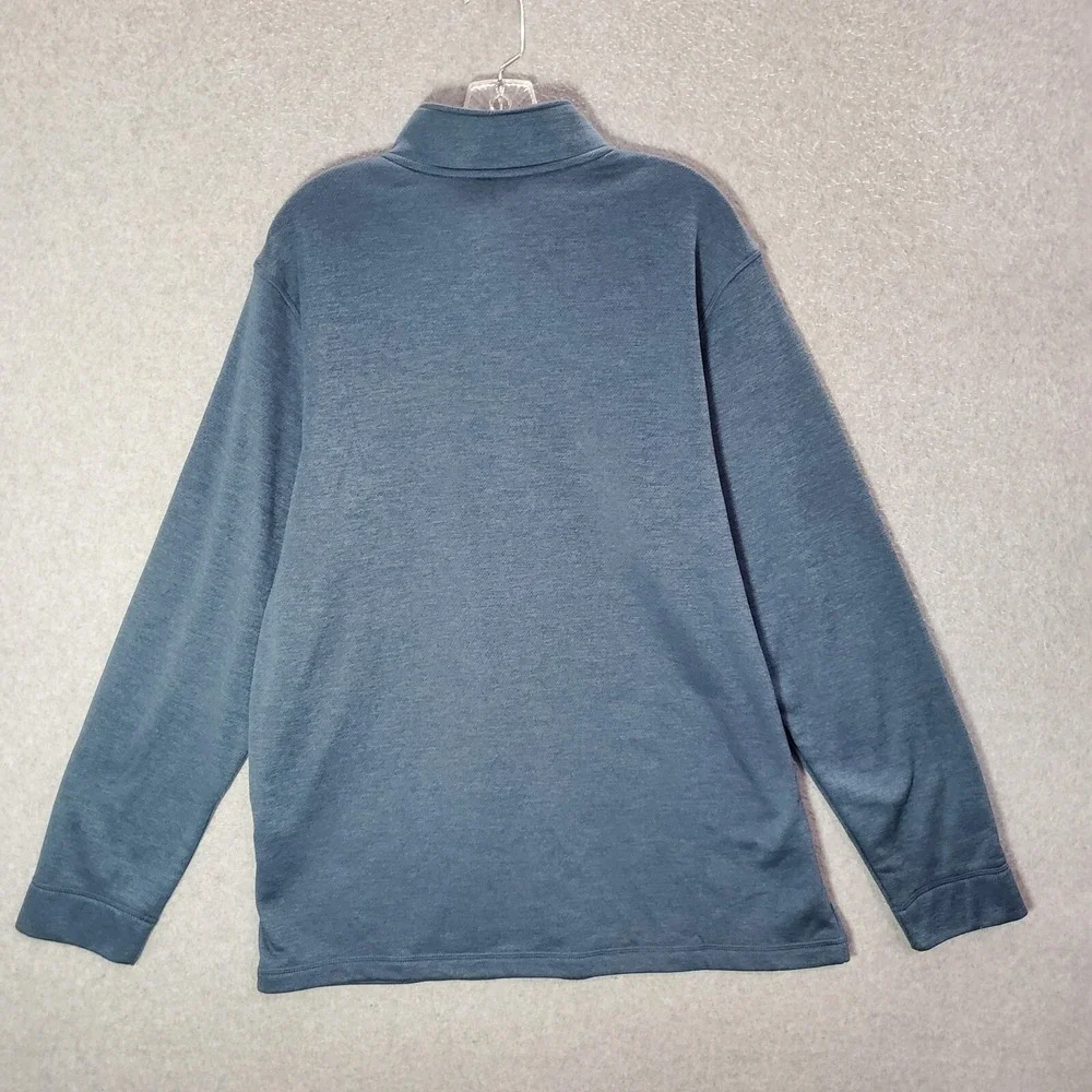 Adidas Men‎ Sweatshirt XL Golf 1/4 Zip Mock Neck Logo Long Sleeve Pullover